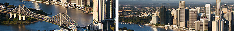 Views of Brisbane from a balloon